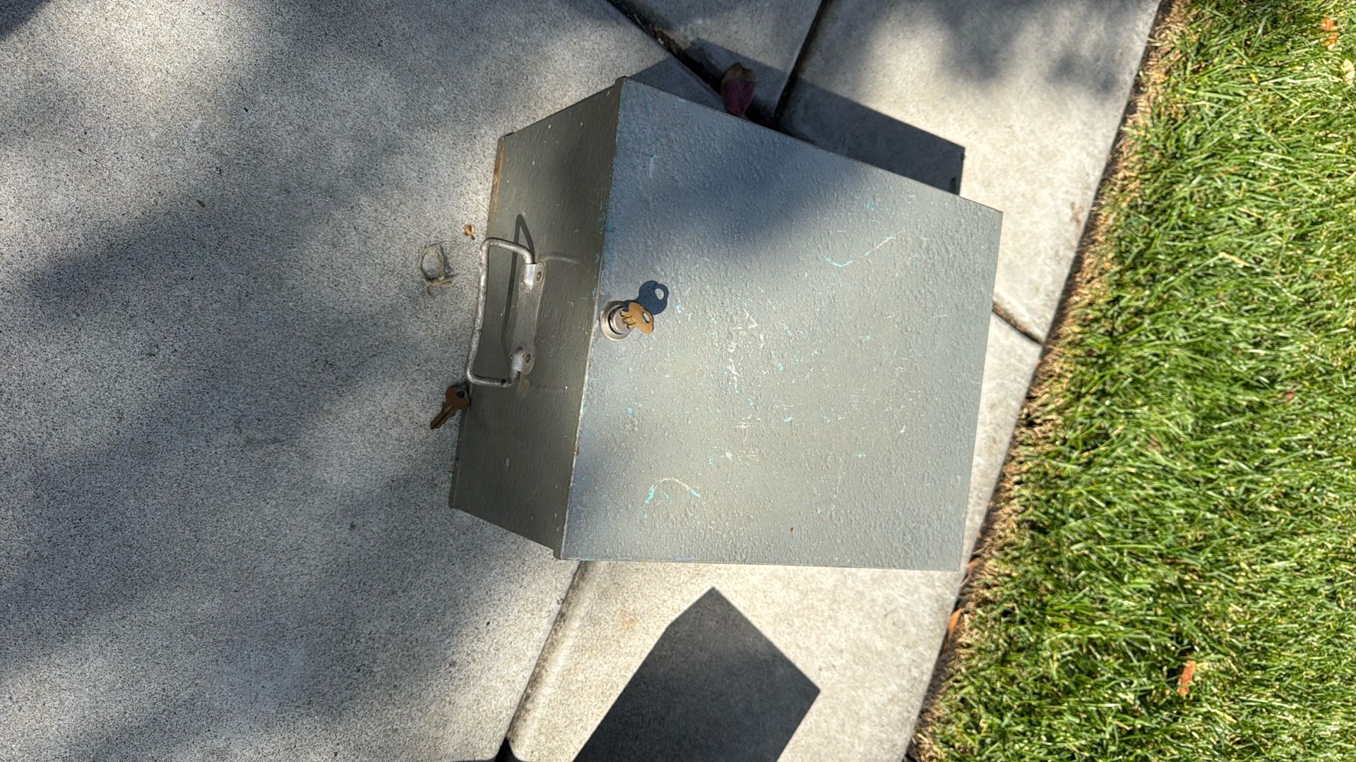 Vintage Lock Fireproof Box With Key