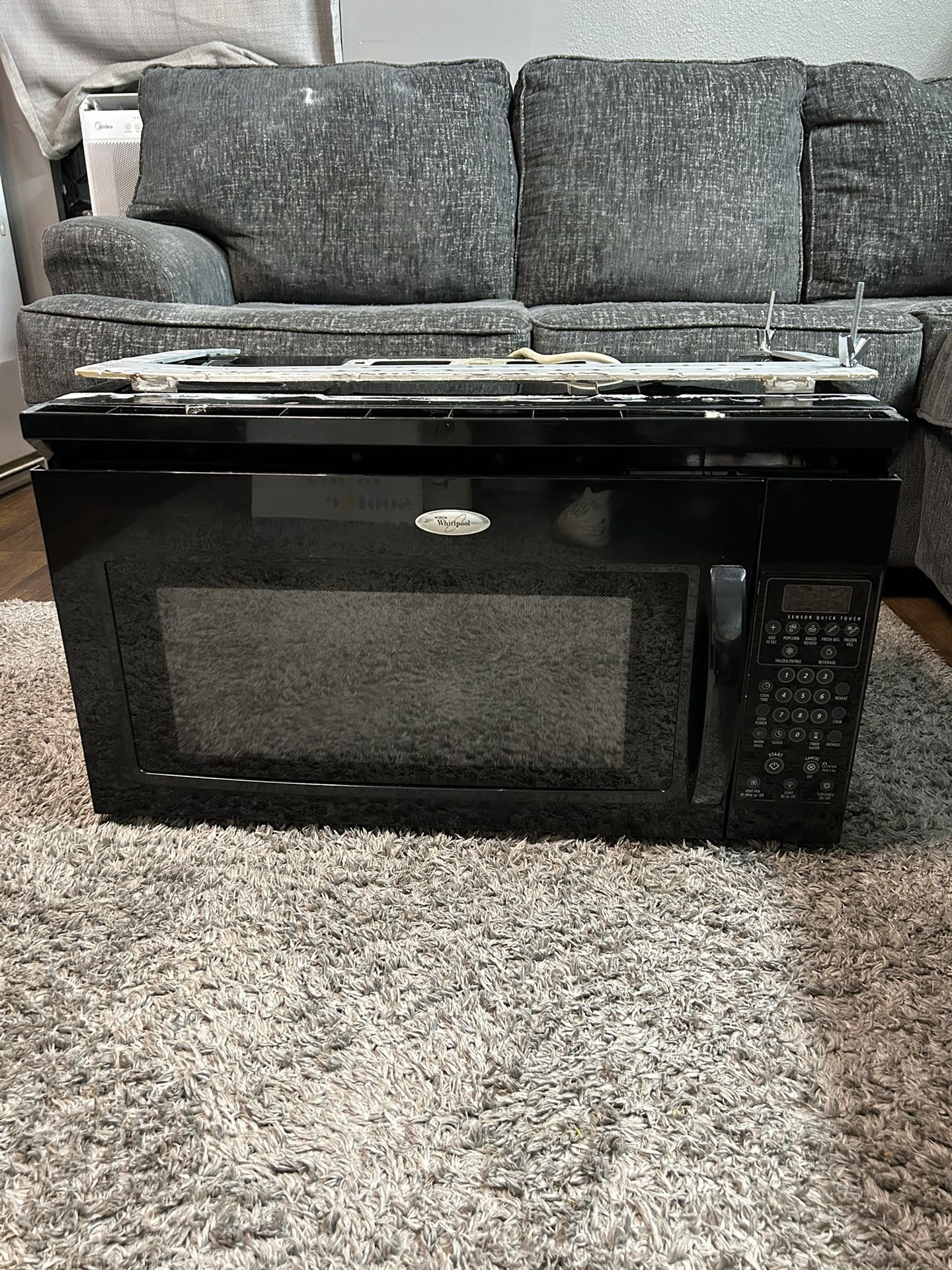 Black Whirlpool Microwave 