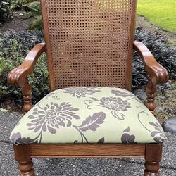 Virginia House Oak Cane-Back Armchair – Colonial Revival, c. 1930s
