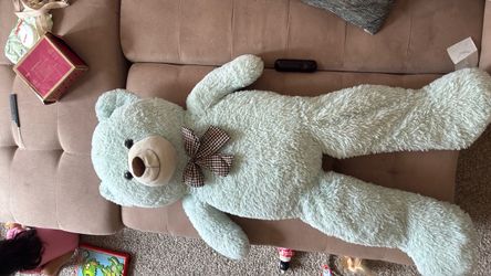 Big light blue teddy bear