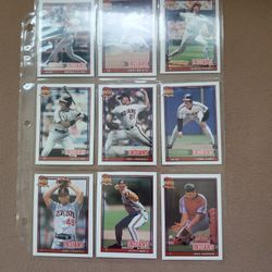 Topps 1991 Cleveland Indians Baseball Cards