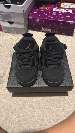 Air Jordan 4 Retro Black Cat Toddler Sneakers