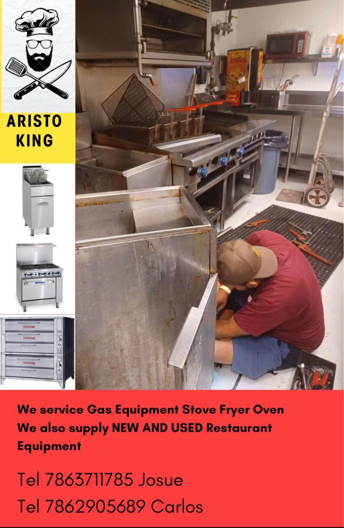 Restaurant Gas Stove Fryer Oven Service 