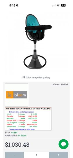 Bloom Chrome High Chair
