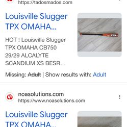 Louisville slugger CB750 baseball bat