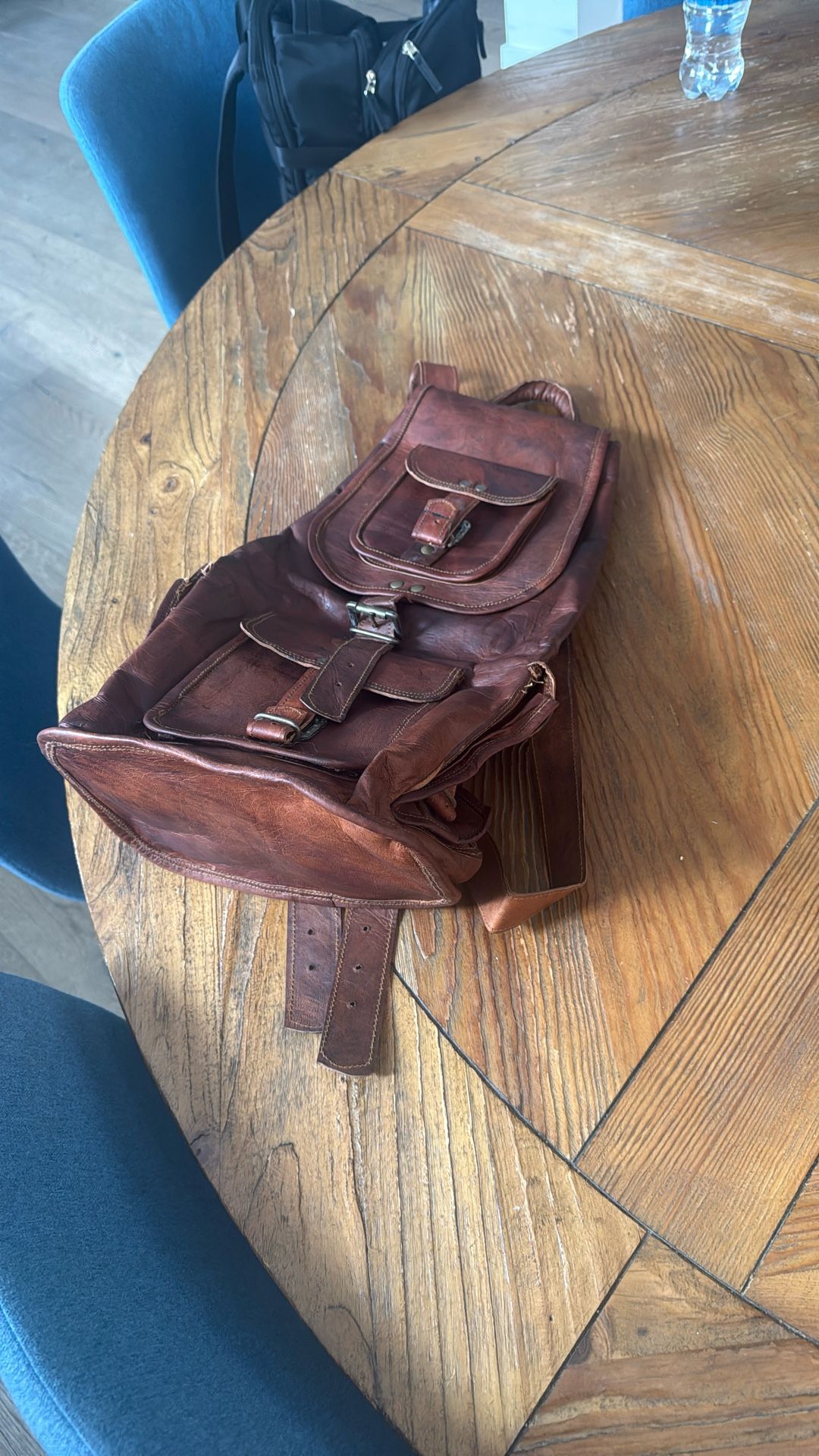Leather backpack