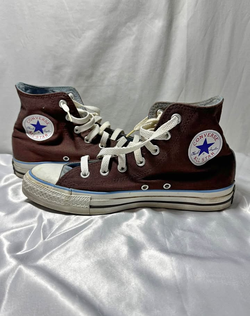 Brown and Baby Blue Chuck Taylor Converse High Tops
