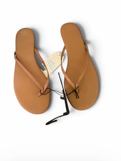 Time and Tru Tan Flip Flop Sandals