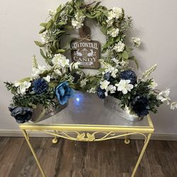 Table Floral Arrangements And Wreath 