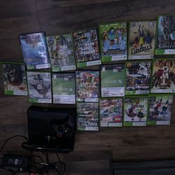 Xbox 360 with Kinect and lots of games