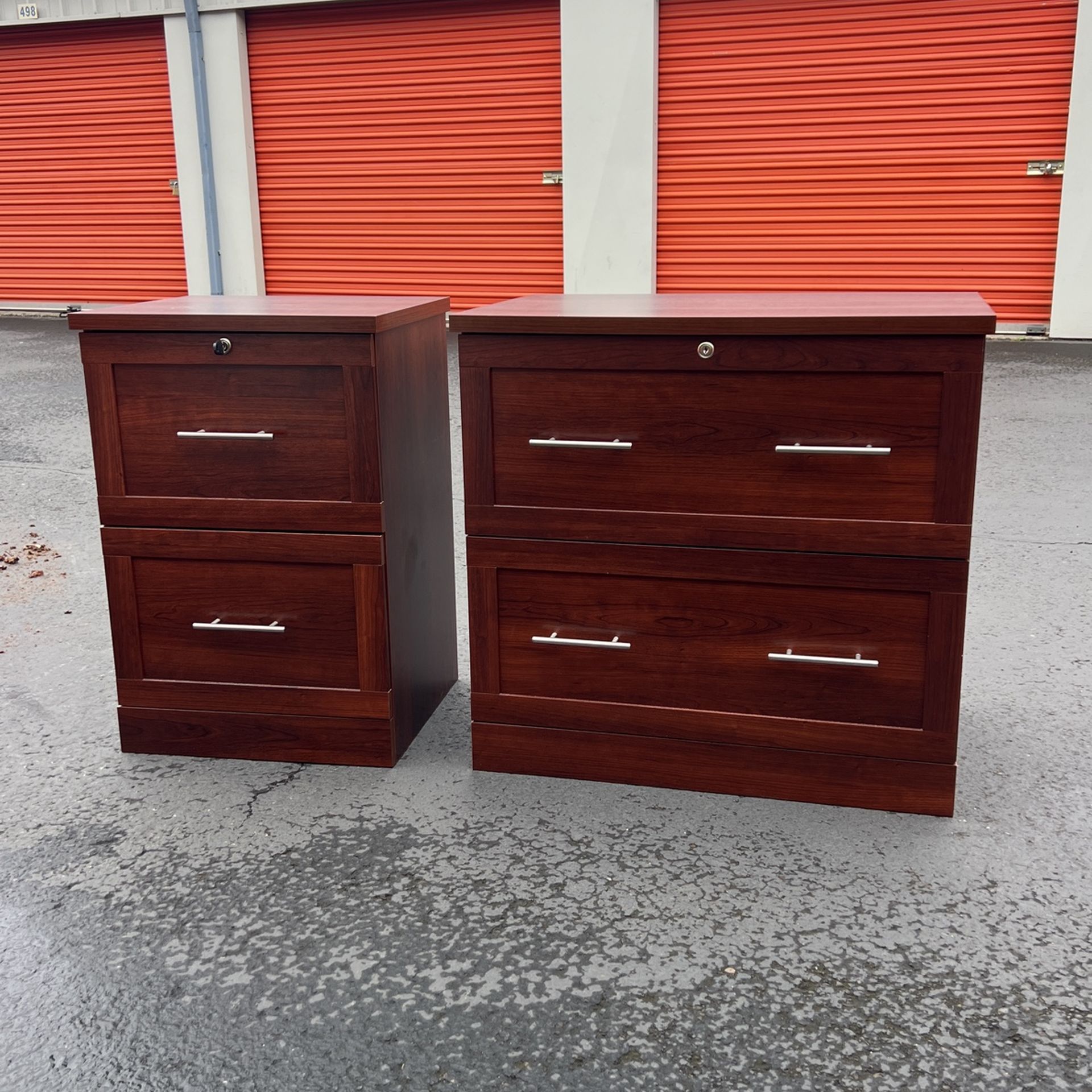 PAIR OF SAUDER FILE CABINETS