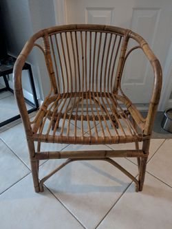 Vintage bamboo armchair