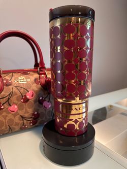 COACH inspired 30 oz tumbler w/ lid and straw (NEW)