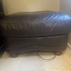 Leather Ottoman