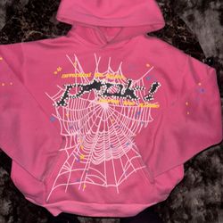 Pink Sp5der Hoodie For Sale In Stable Condition