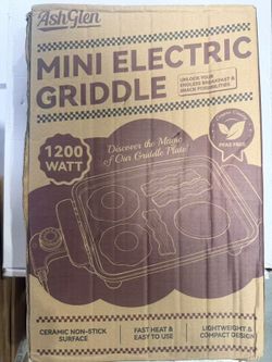 Mini Electric Griddle with Ceramic Nonstick Surface – Brand New, Open Box
