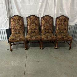 4 Dining Chairs In Fair Condition 