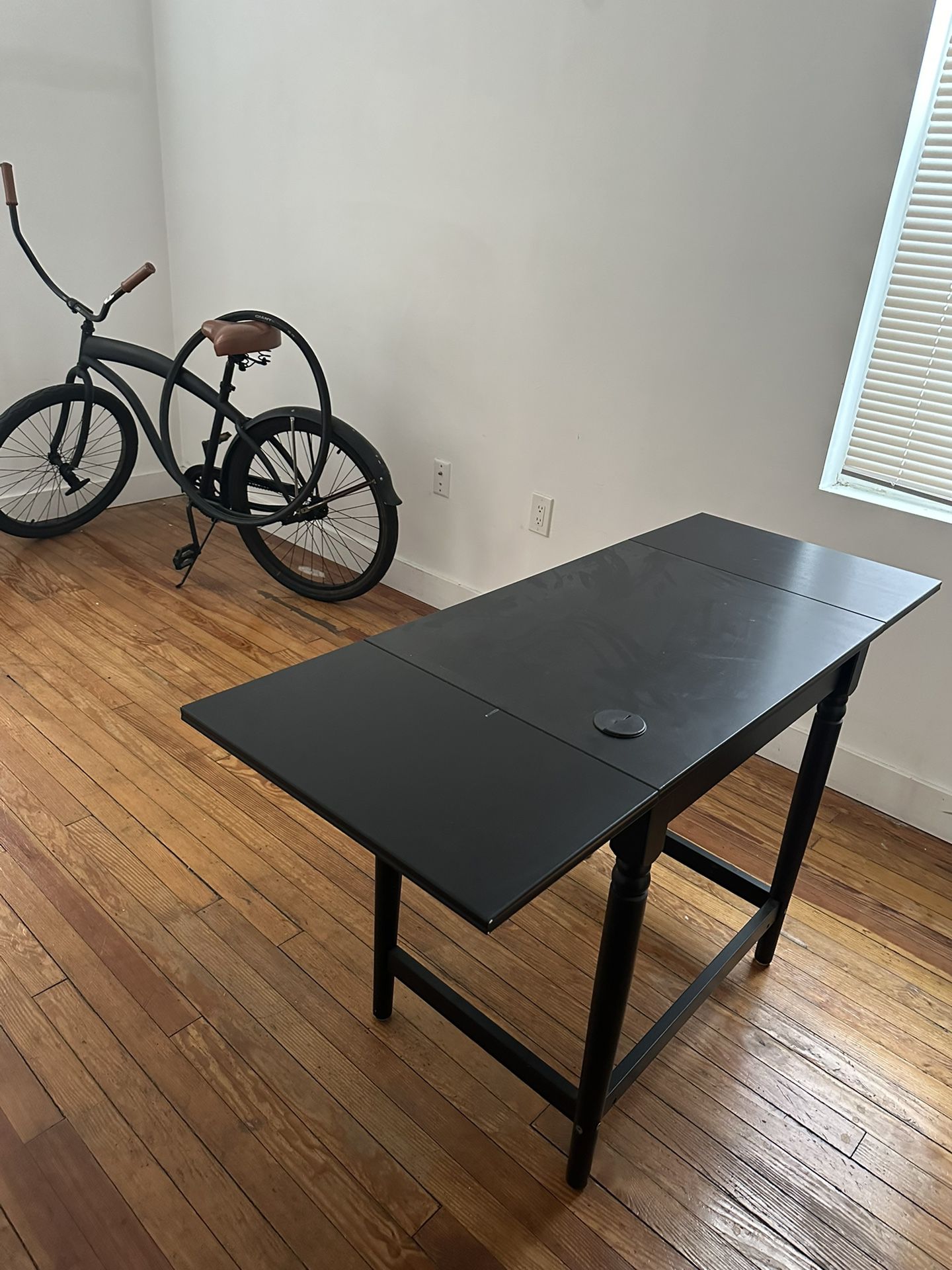 Small Black Table with drop Leaf
