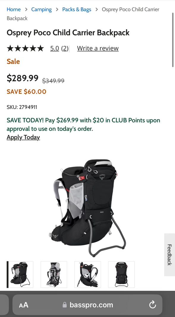 Osprey Poco Child Carrier Backpack