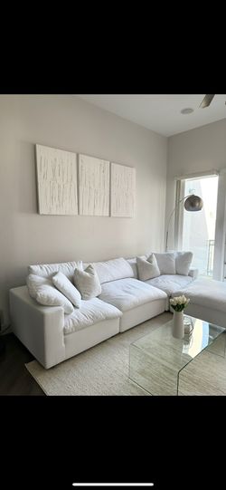 Cloud Couch Dupe (4- Piece Sectional Sofa Set White) $300 OBO