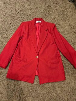 Vintage red Petite Dumas Blazer size 10