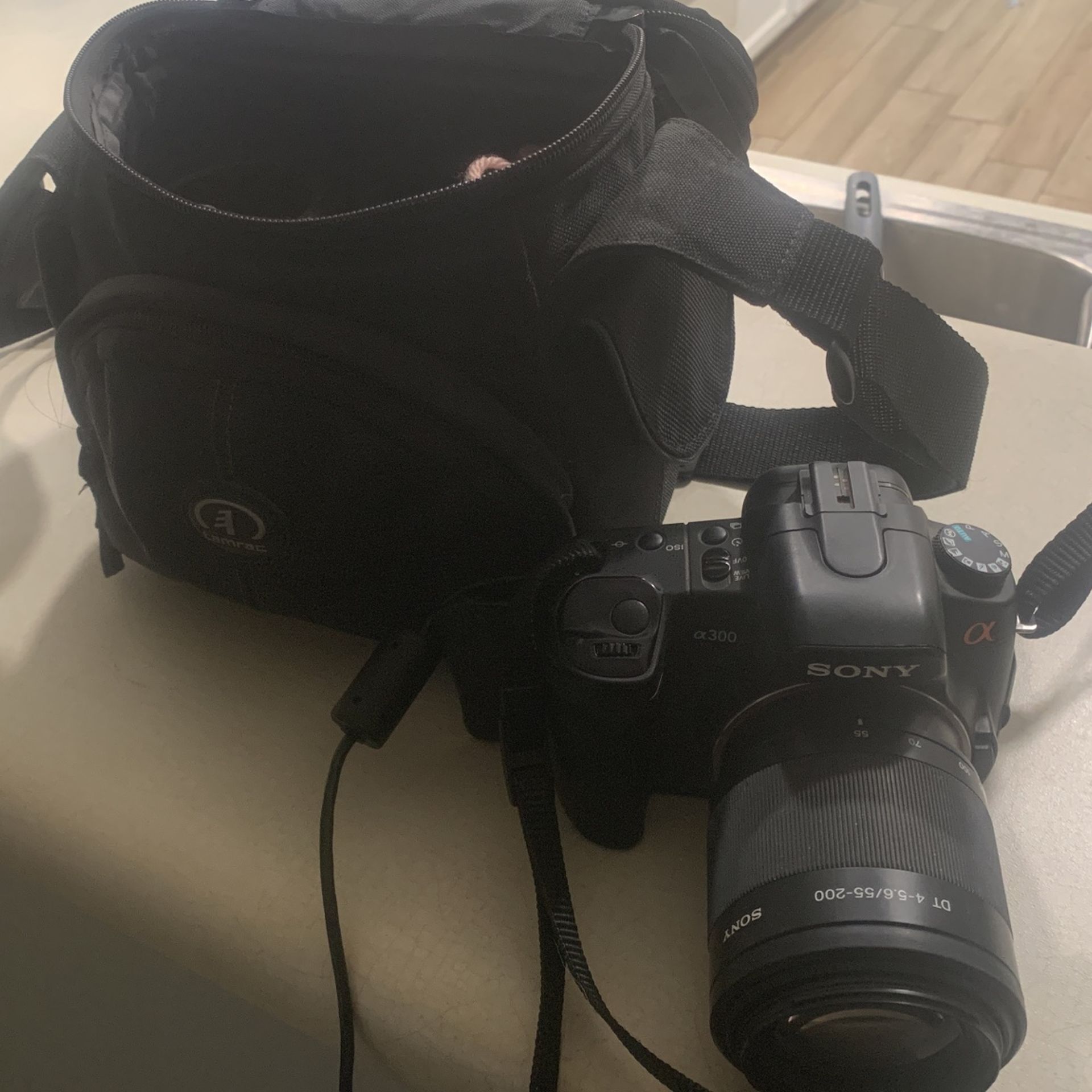 Sony A300 Camera with carrying Case and Lens And Caps 