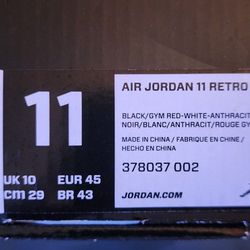 2015 Air Jordan's 11 Retro Size 11