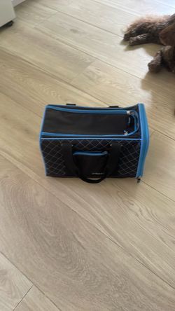 Black and Blue Soft-Sided Pet Carrier