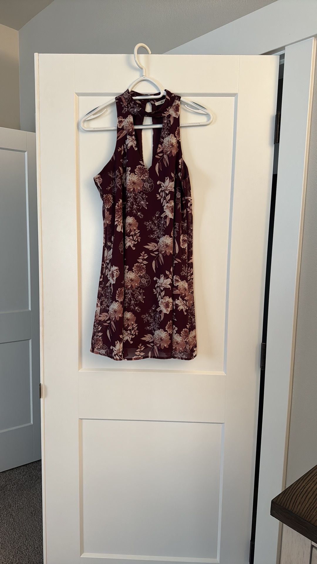 Floral Dress with Cut Outs