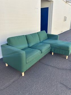Green Sectional Sofa with left or right Chaise