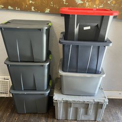 7- Storage Bins with lids