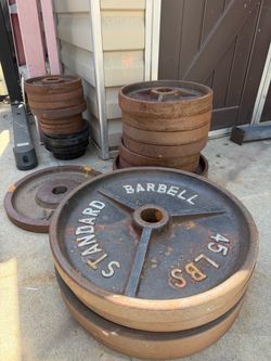 450 lbs Olympic weights $.70 cents per pound