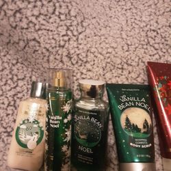 Brand New BATH And Body 4 Piece Set Vanilla Bean Noel