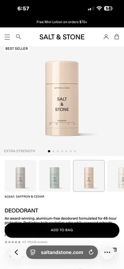 salt&stone DEODORANT saffron&cedar