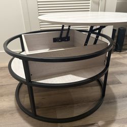 Round Lift Top Coffee Table, Coffee Tables for Living Room with Hidden Storage Compartment