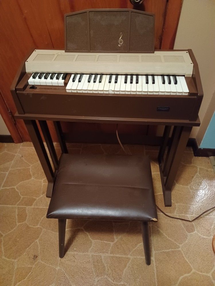 Vintage Audion Air Organ, Stand And Bench