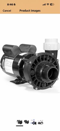 XtremepowerUS 2.0HP High Flow 230V Spa Hot Tub Pump 56 Frame Side Discharge Pump 2" Inlet Outlet Fitting Set Included Circulating Hot Tub 2-Speed 17 1