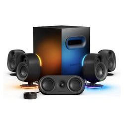 SteelSeries Arena 9 Illuminated 5.1 Desktop Gaming Speakers - 5.1 USB Surround Sound - Wireless Rear Speakers - 2-Way Speaker Design - Subwoofer - RGB