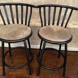 A Pair Of Like New Of Bar Chairs.  They Height Are 24 Inch.