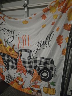 Fall shower curtain
