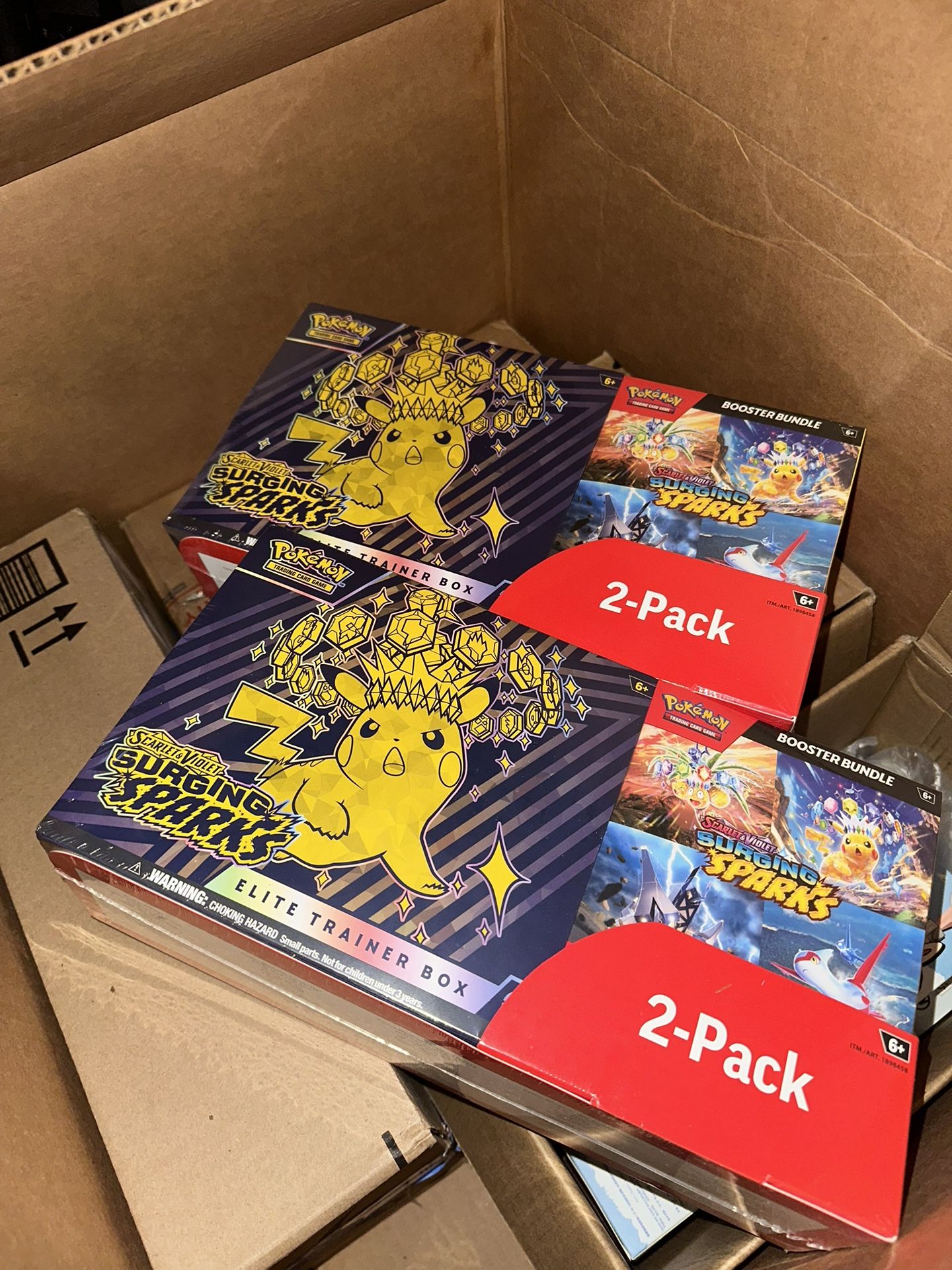 Pokemon Surging Sparks Costco Bundle Elite Trainer Box & Booster Bundle
