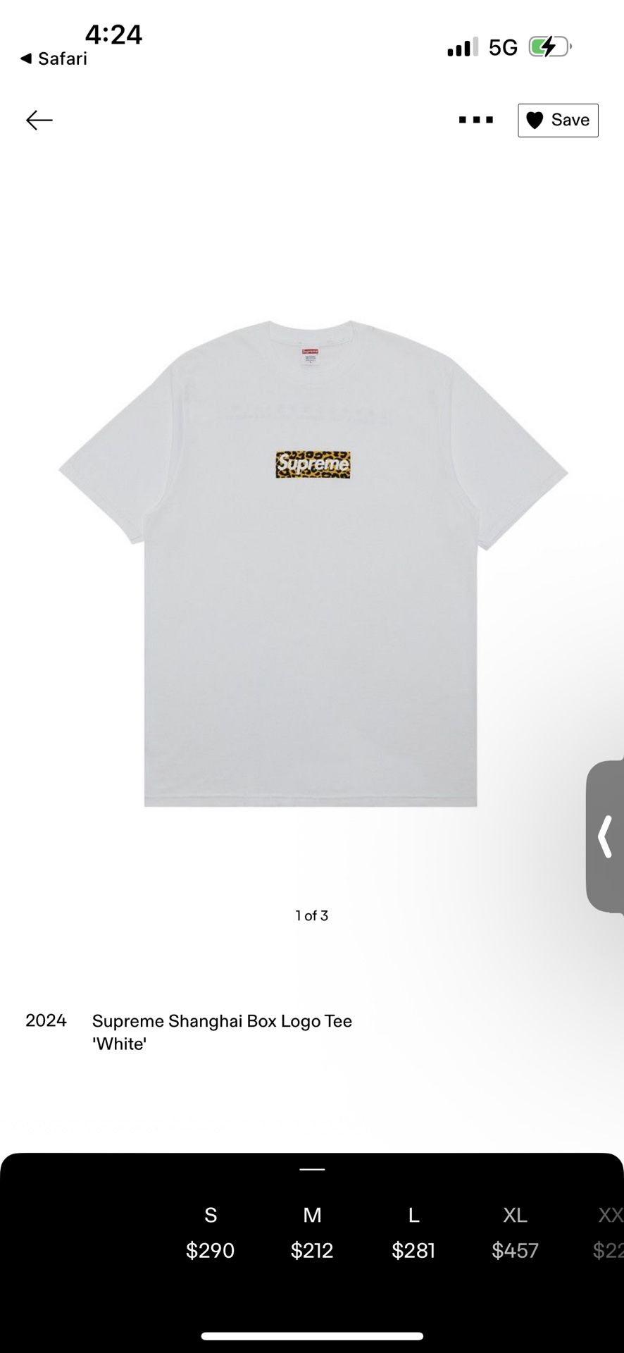 SUPREME BOX LOGO (Shanghai) T-shirt