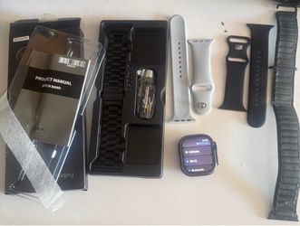 Apple watch ultra 2 49mm gps + cellular black 4 bands + receipt