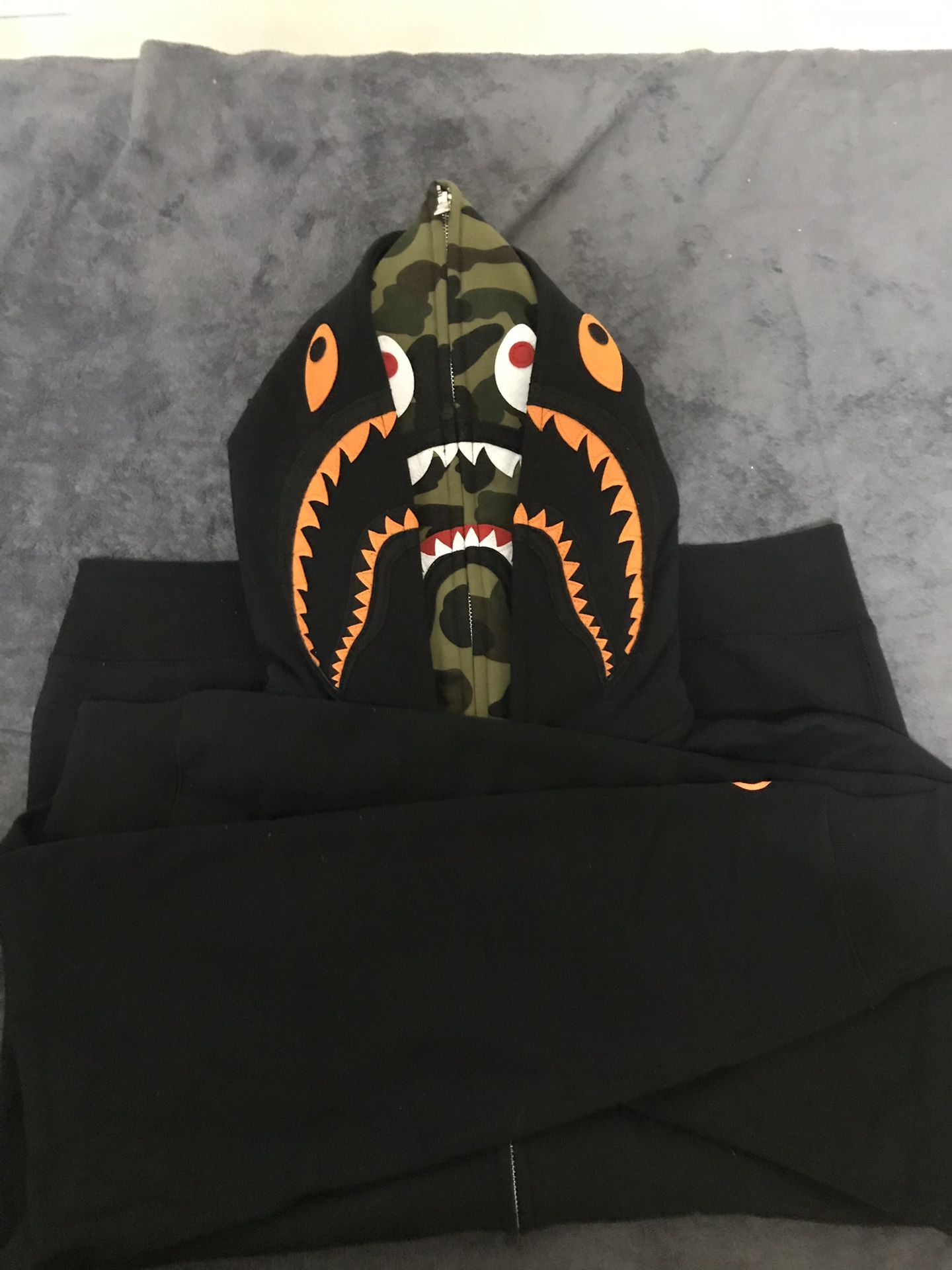 Bape x Undefeated Double Shark Hoodie