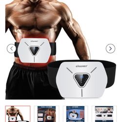 Akuoner EMS Abdominal Training Exercise Belt, No Gel Sheets 8 Modes 30 Levels