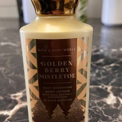 New and Full Golden Berry Mistletoe Bath and Body Works Lotion 