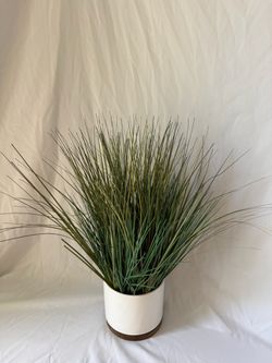 Faux Grass in a Pot