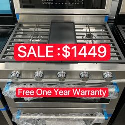 KitchenAid 6.7 cu. ft. Double Oven Dual Fuel Gas Range w/ Convection Oven - Free One Year Warranty
