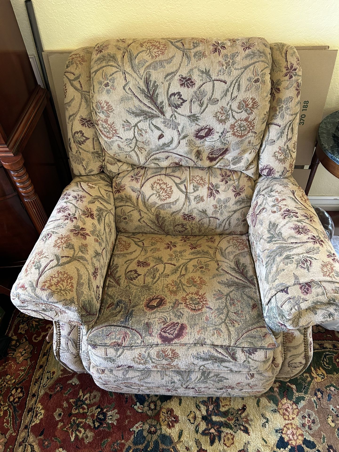 Old armchair recliner