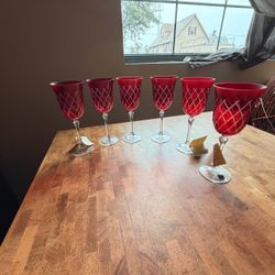Holiday  crystal glasses